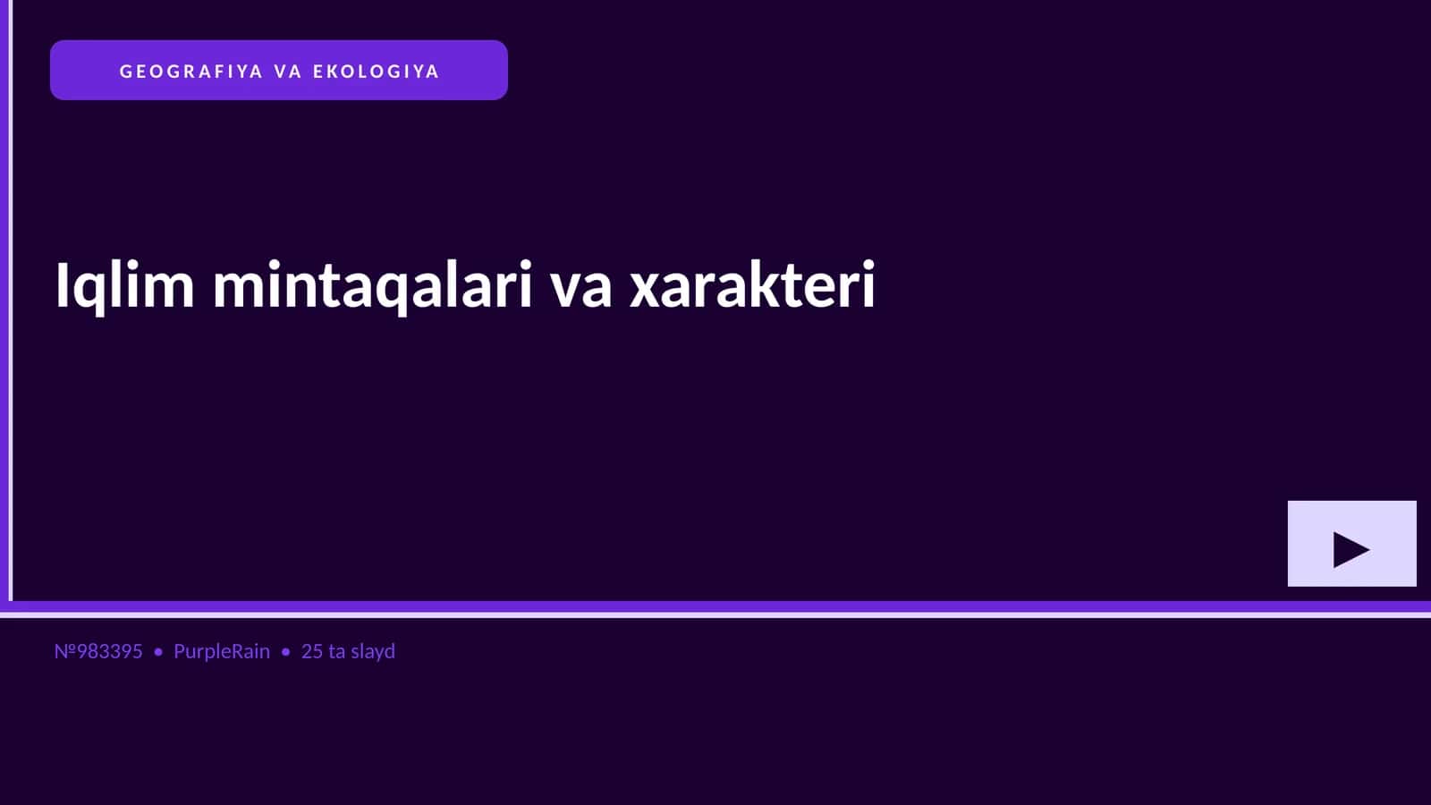 Iqlim mintaqalari va xarakteri