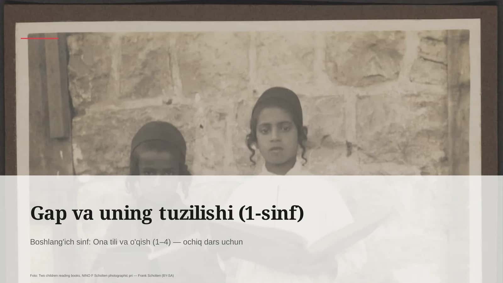 Gap va uning tuzilishi (1-sinf)