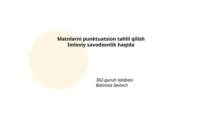 Punktuatsiya belgilarining asosiy funksiyalari