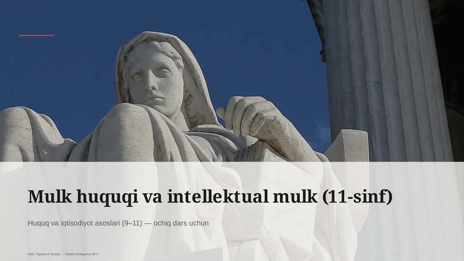 Mulk huquqi va intellektual mulk (11-sinf)
