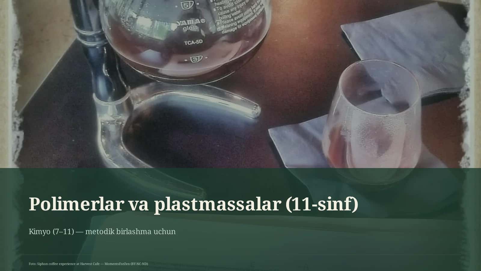 Polimerlar va plastmassalar (11-sinf)