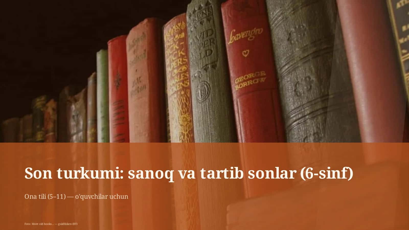 Son turkumi: sanoq va tartib sonlar (6-sinf)