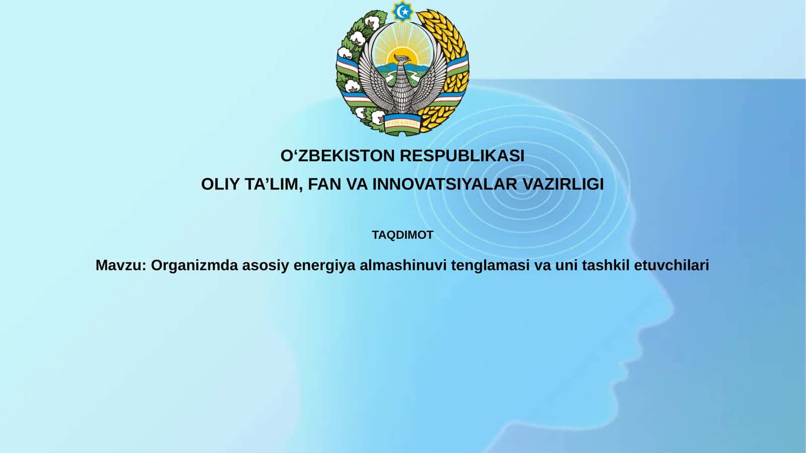 Asosiy Tenglama va Tarkibi