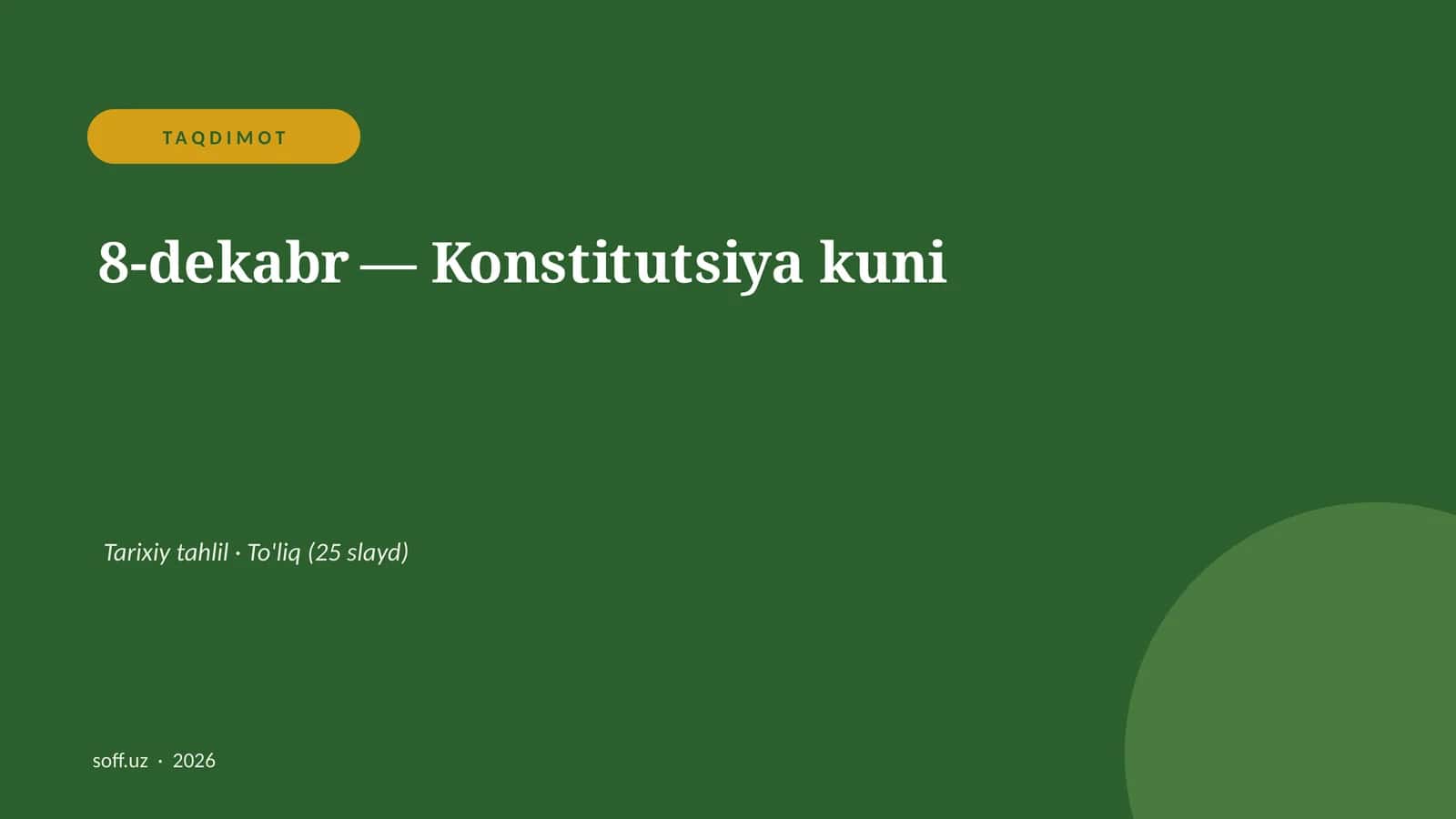 8-dekabr — Konstitutsiya kuni