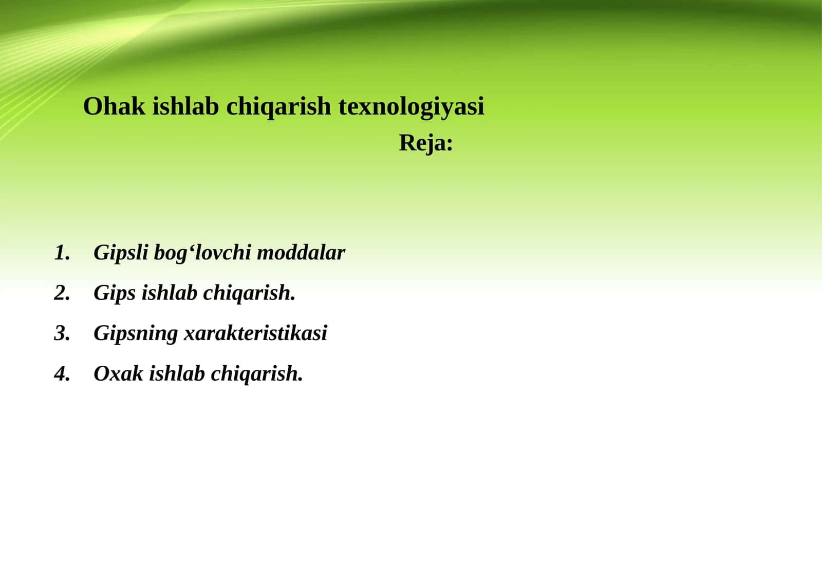 Gipsli bog‘lovchi moddalar