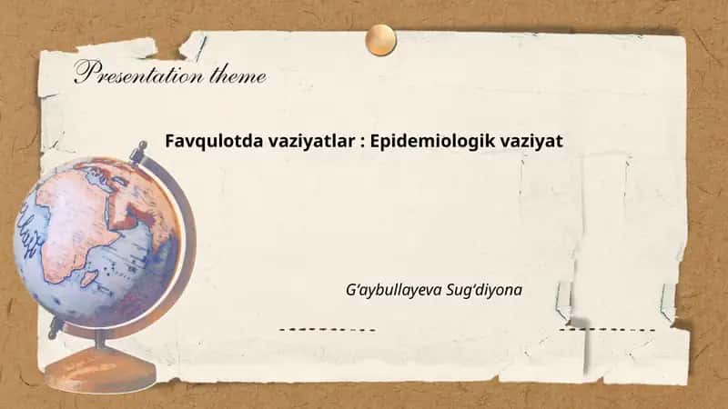 Epidemiologik nazorat va kuzatuv tizimi