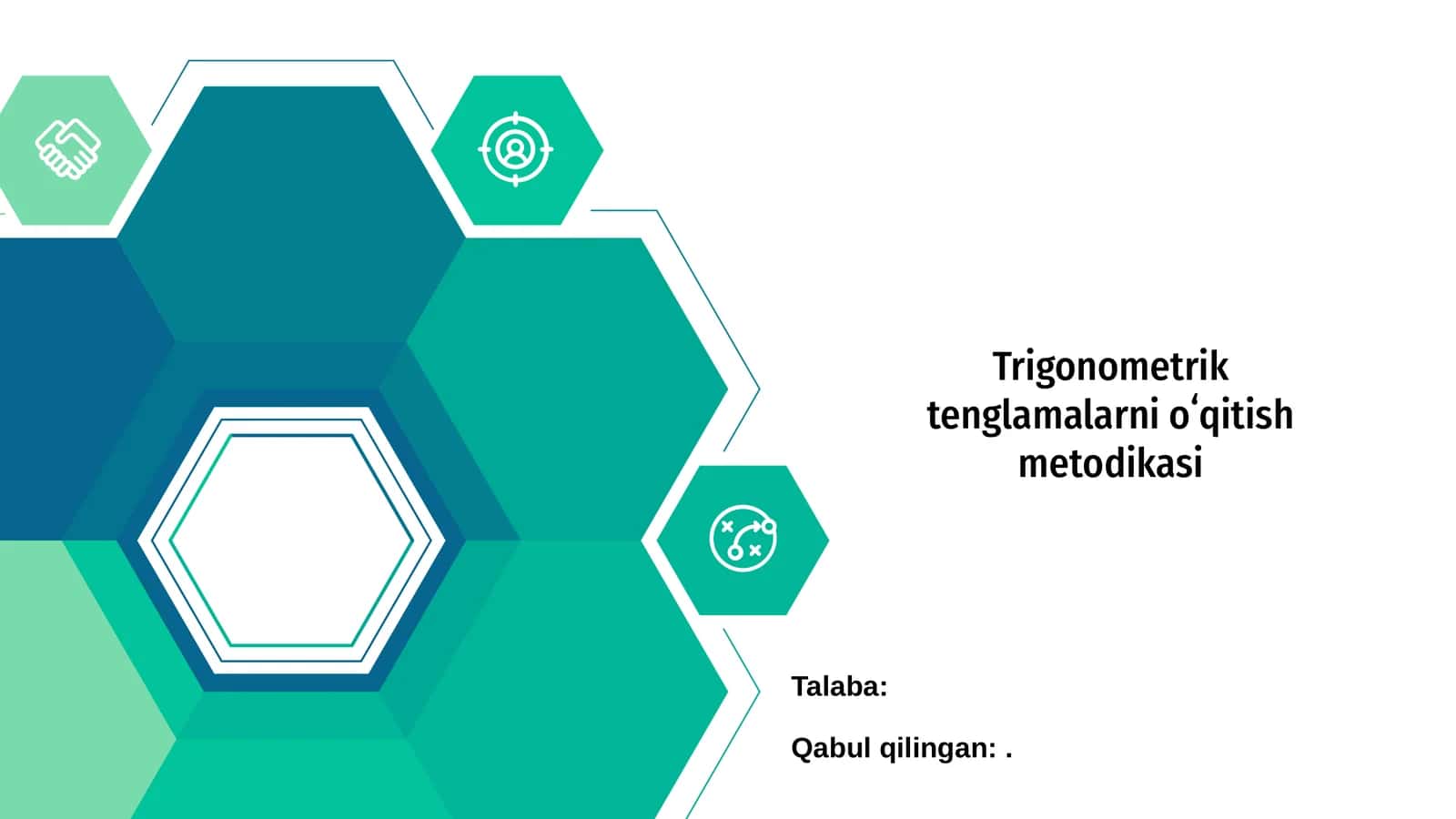 Trigonometrik tenglamalarni oʻqitish metodikasi