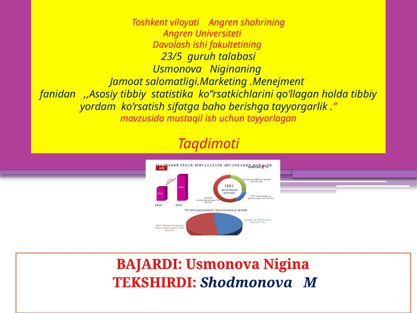 Asosiy Tibbiy Statistika Ko'rsatkichlari