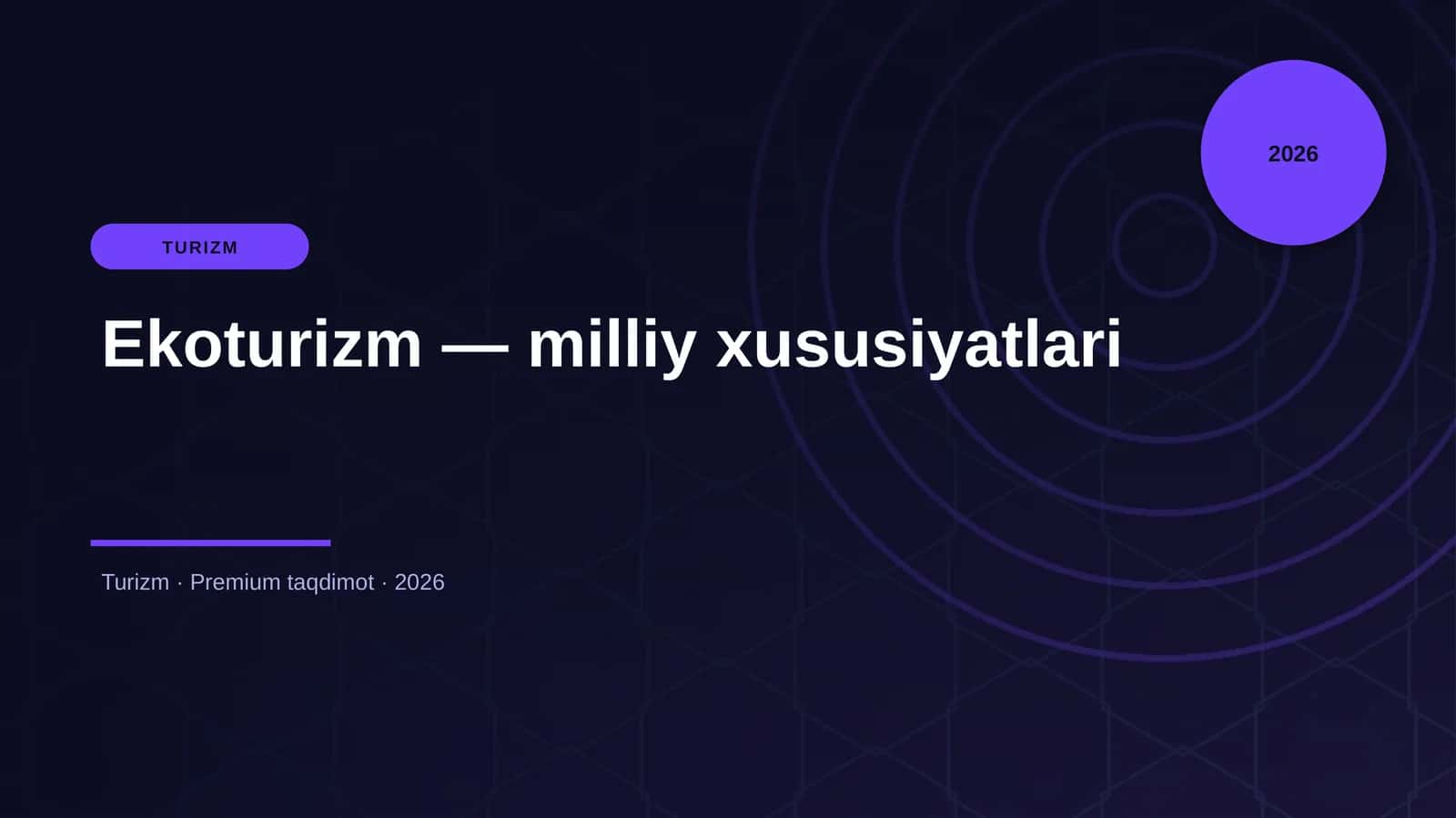 Ekoturizm — milliy xususiyatlari