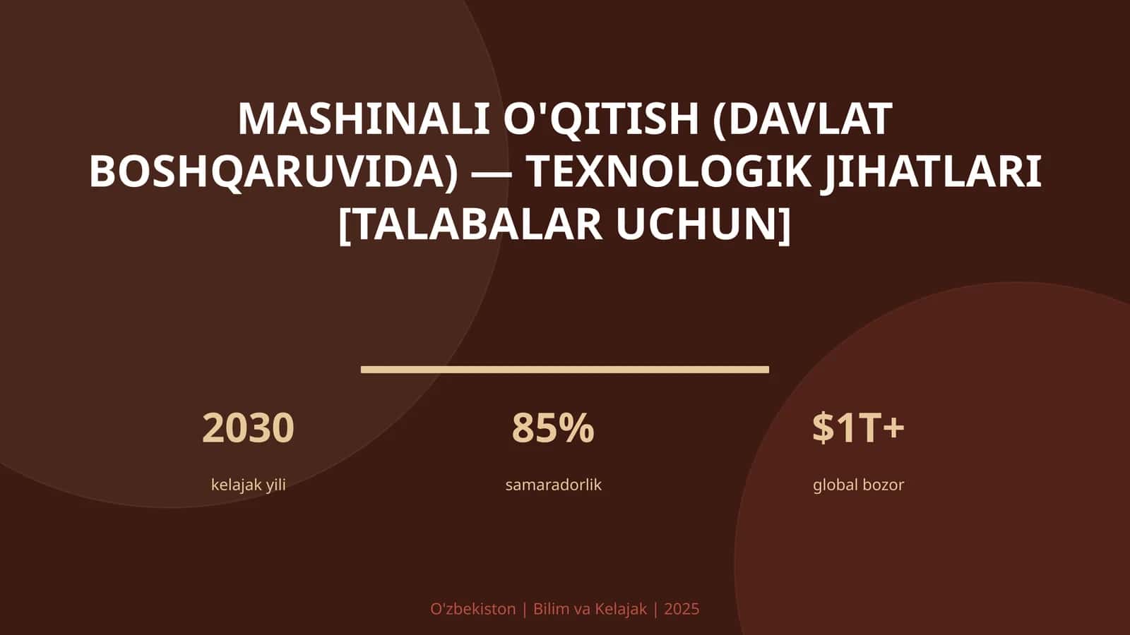 Mashinali o'qitish (davlat boshqaruvida) — texnologik jihatlari [talabalar uchun]
