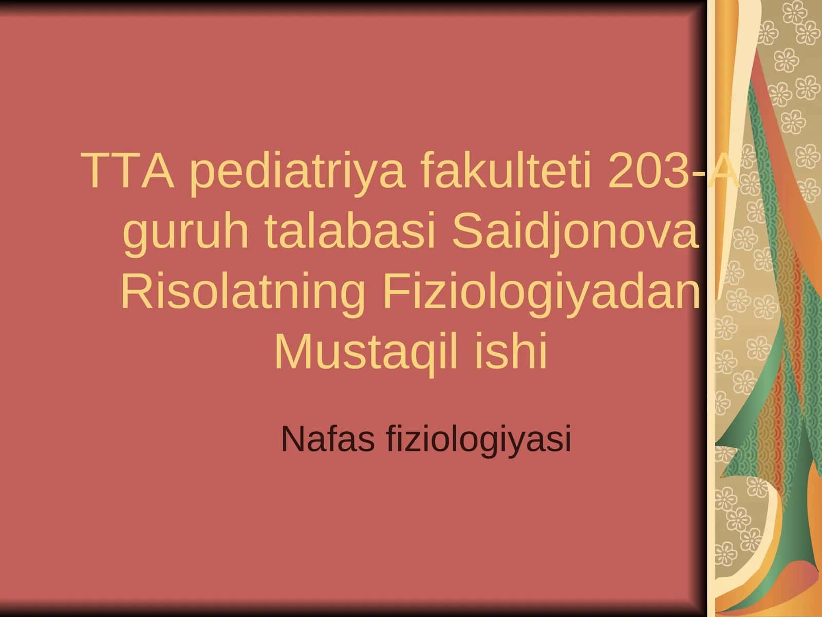 nafas fizologiyasi