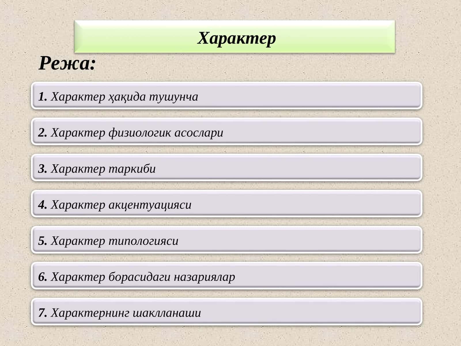 Характер