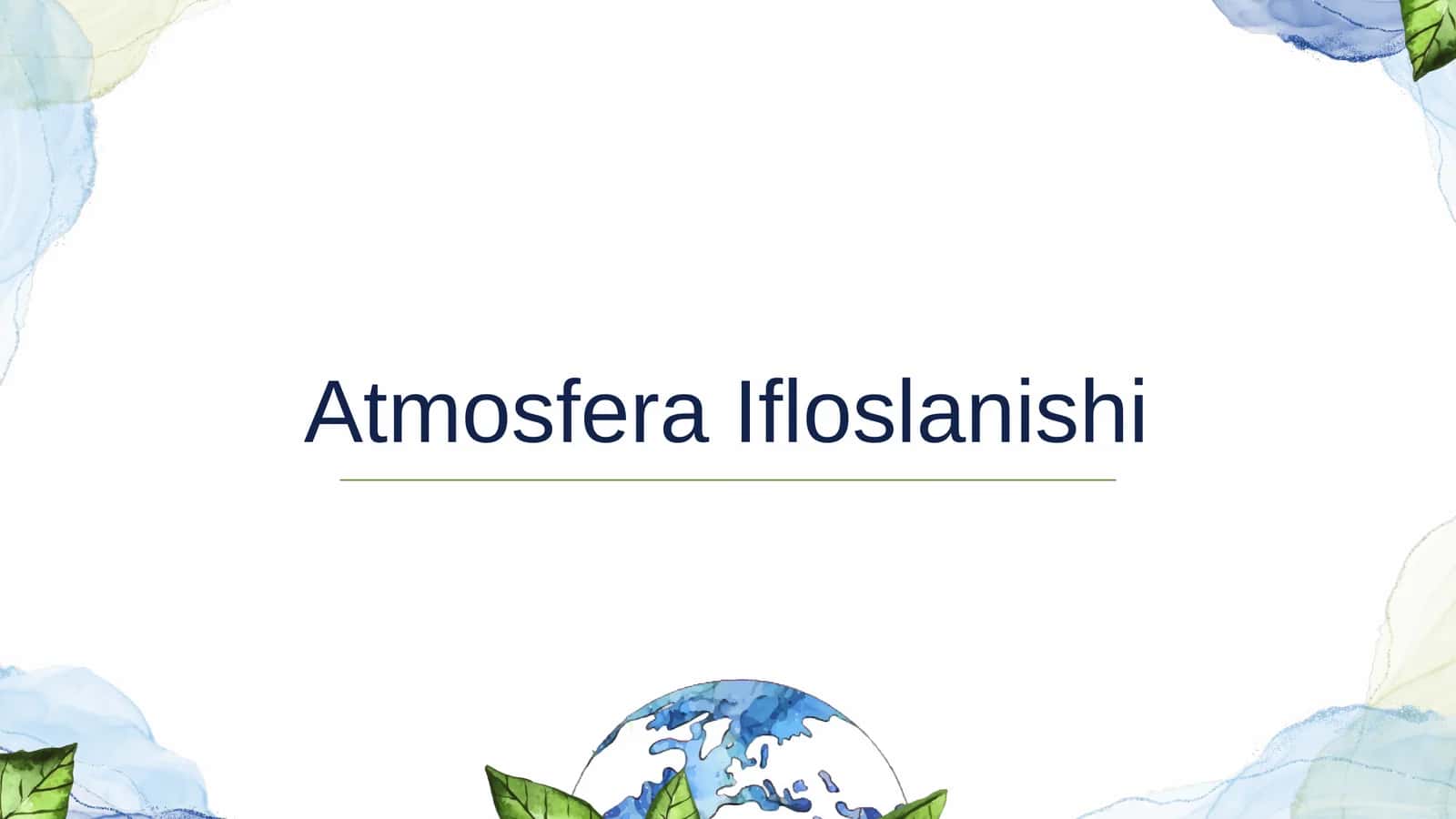 Atmosfera Ifloslanishi