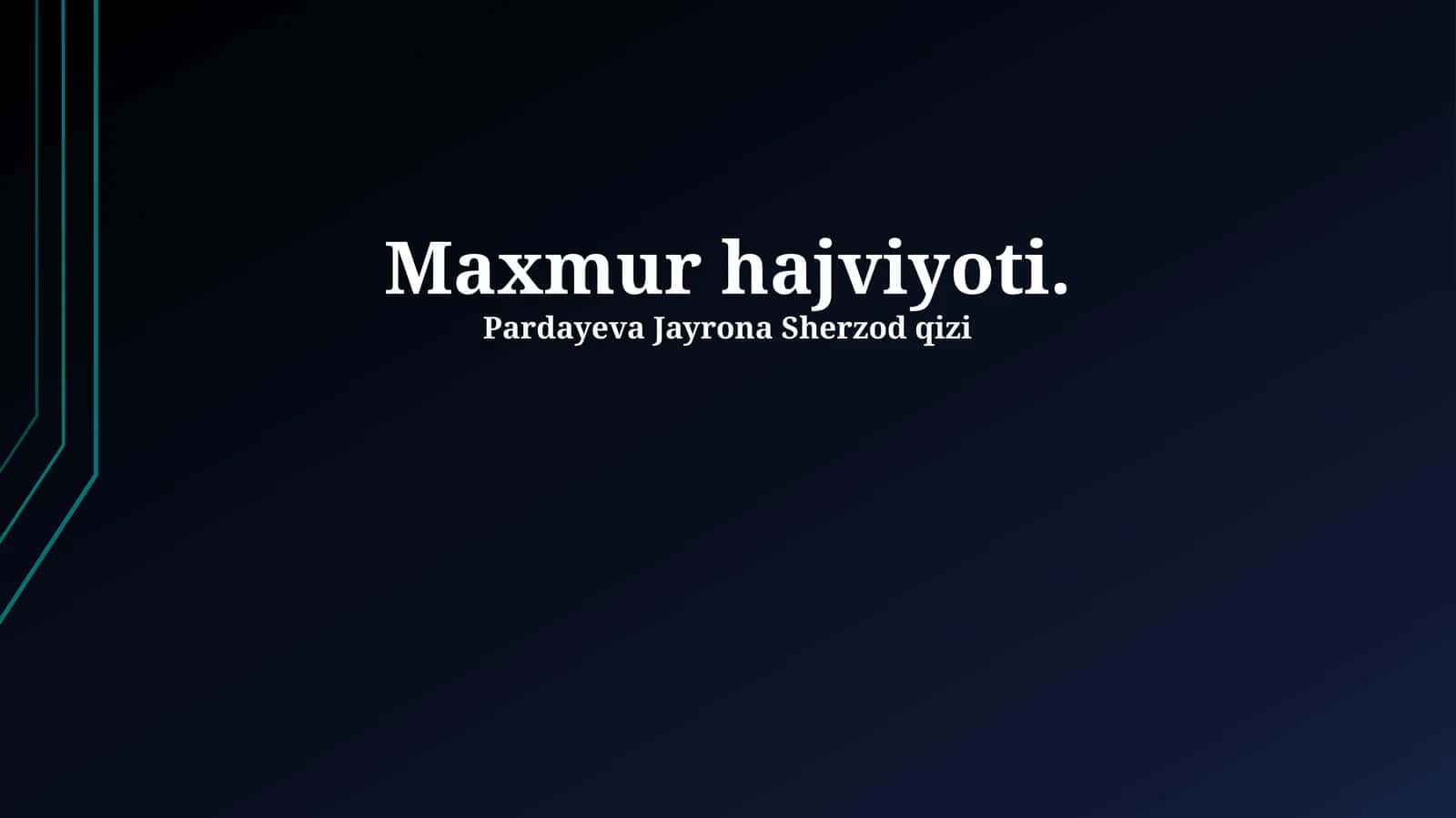Maxmur hajviyoti