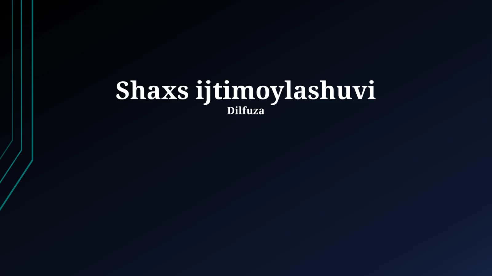 Shaxs ijtimoylashuvi