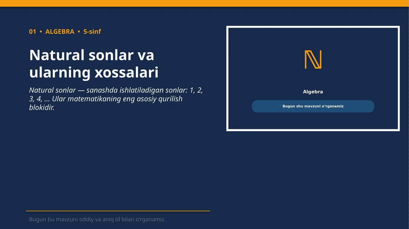 Natural sonlar va ularning xossalari