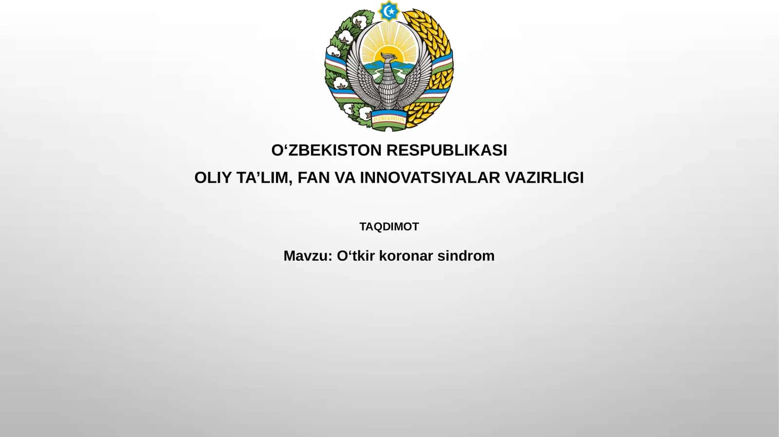 Oʻtkir koronar sindrom