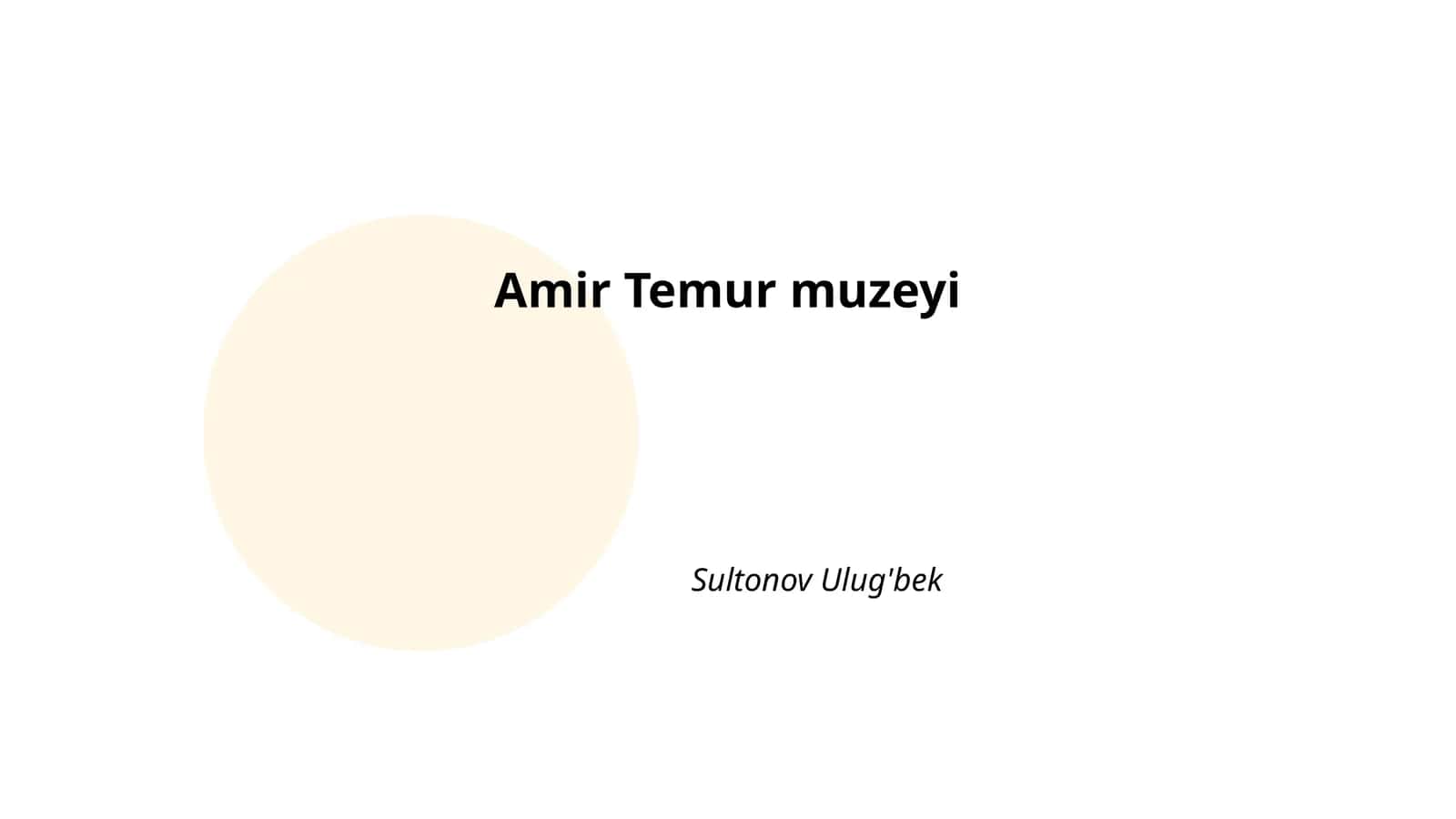 Amir Temur muzeyi