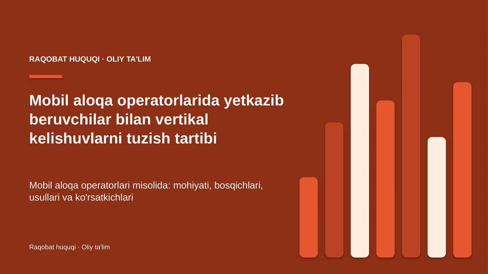 mobil aloqa operatorlarida yetkazib beruvchilar bilan vertikal kelishuvlarni tuzish tartibi 5929