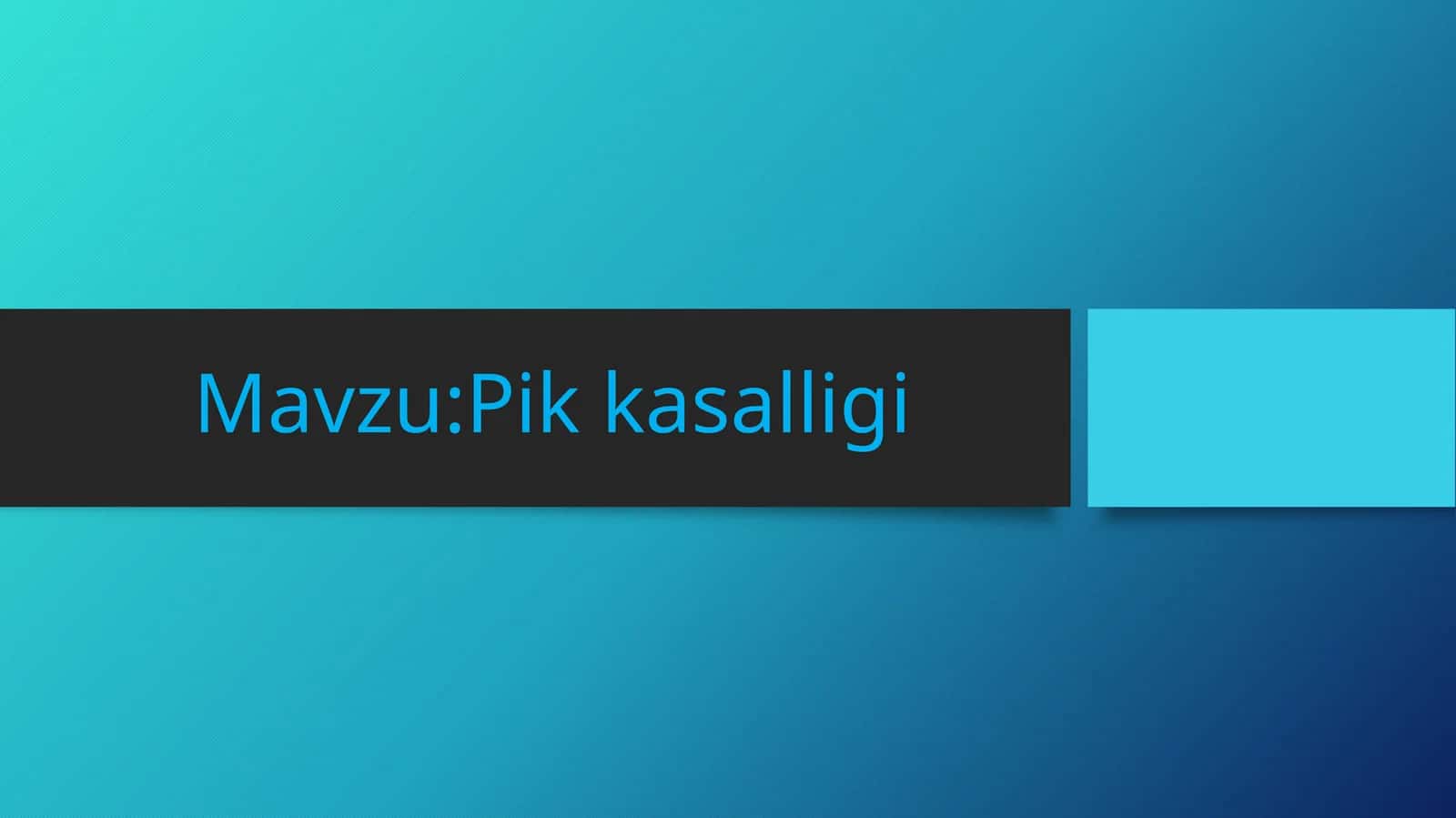 Pik kasalligi