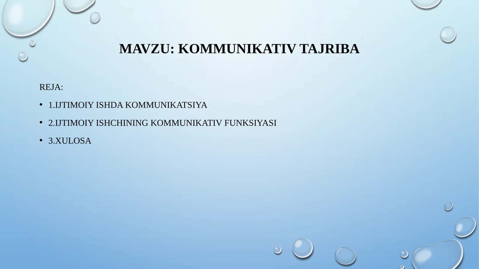 Kommunikativ tajriba