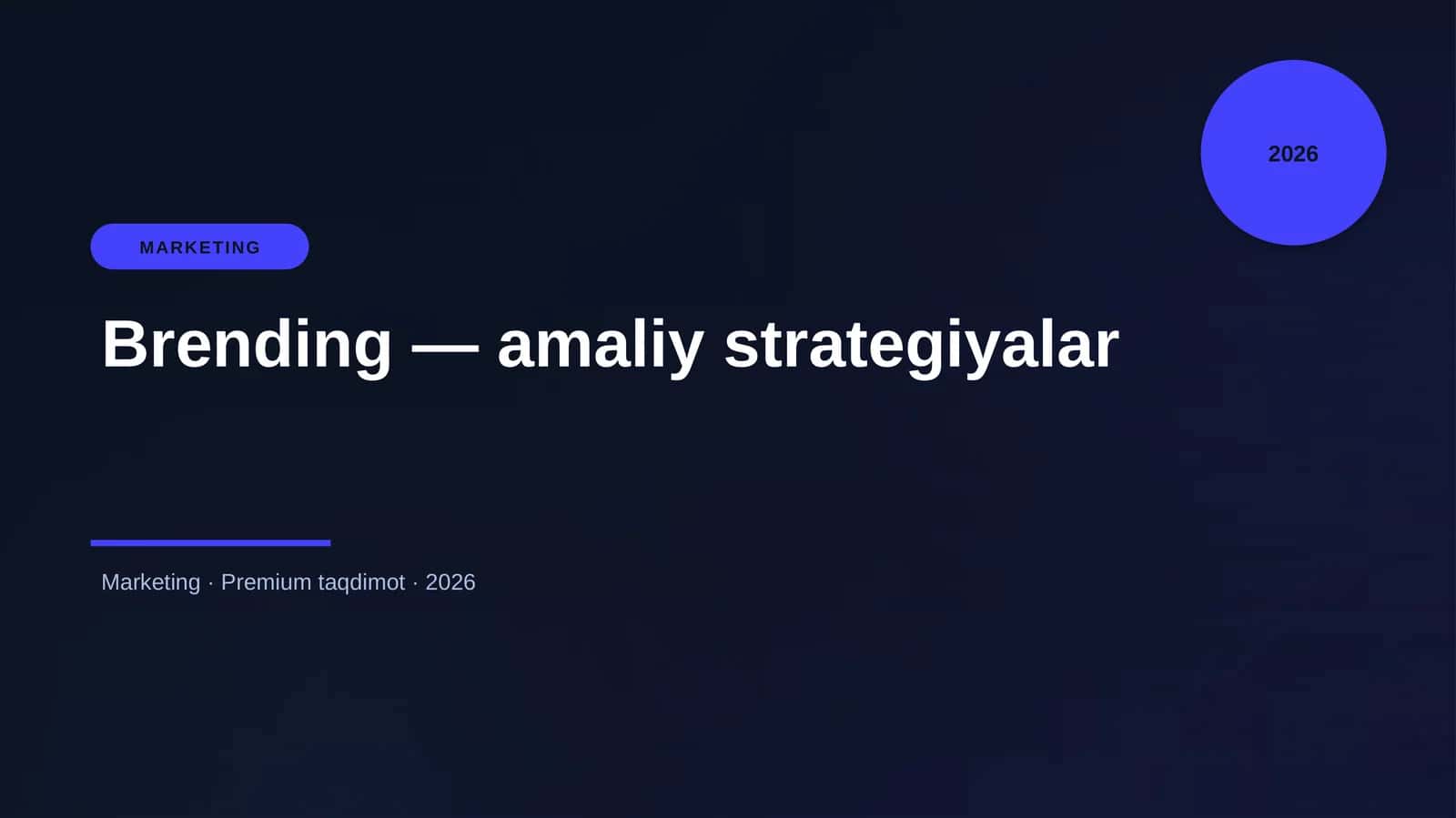 Brending — amaliy strategiyalar