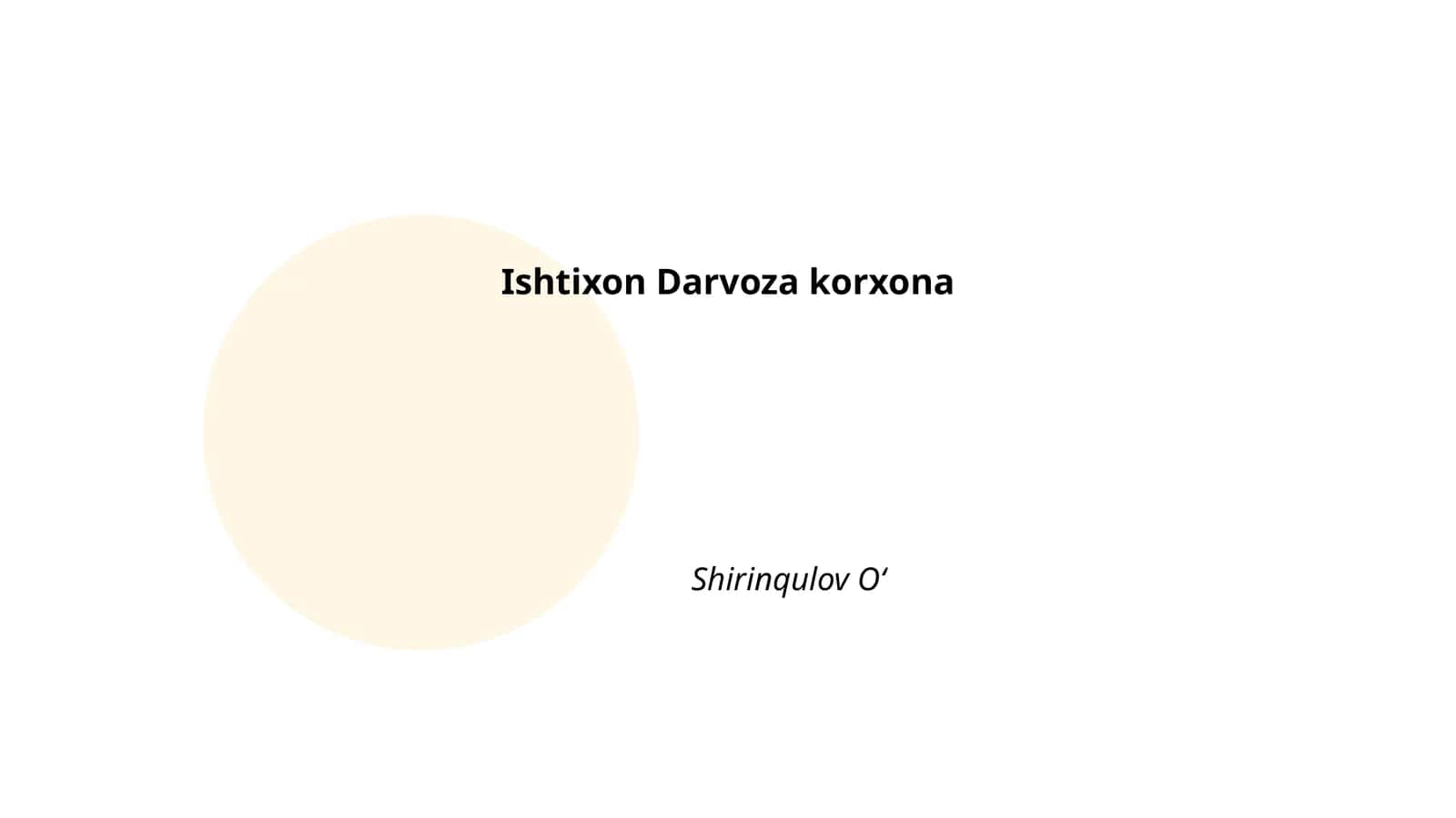 Ishtixon Darvoza korxona