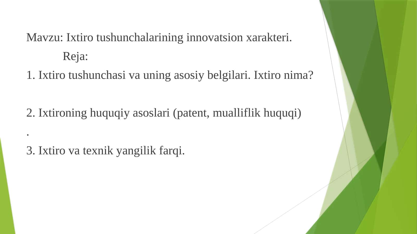 Ixtirot va innovatsiya