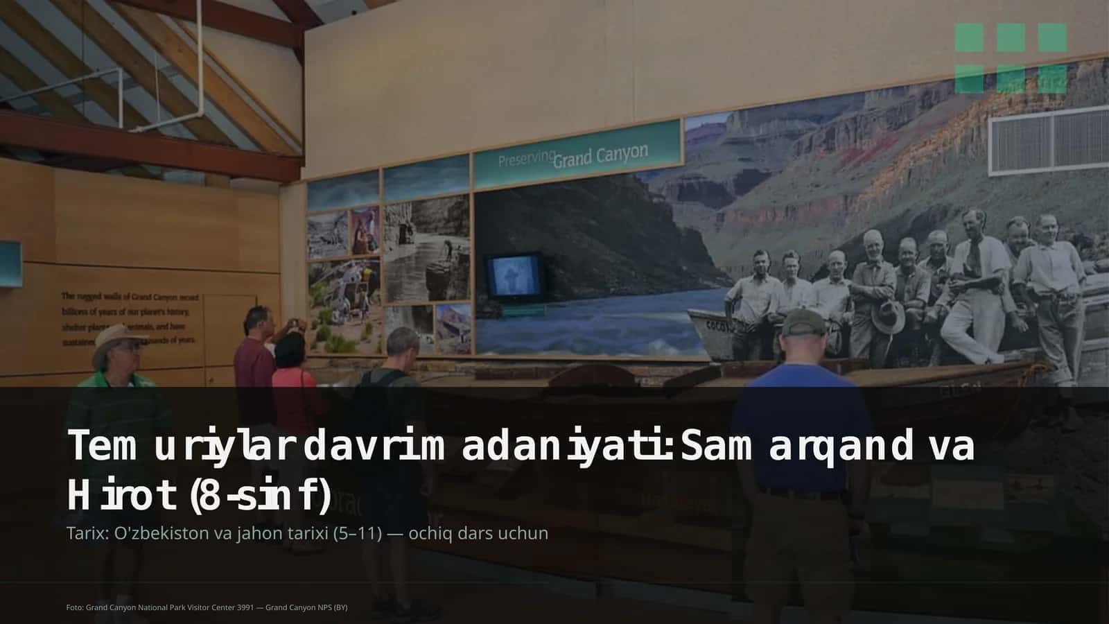 Temuriylar davri madaniyati: Samarqand va Hirot (8-sinf)