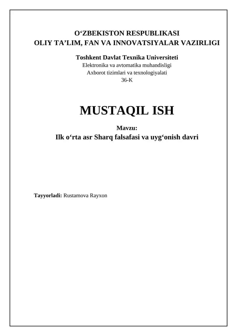 Ilk o'rta asrlardagi Sharq falsafasi: Asosiy maktablar va g'oyalar