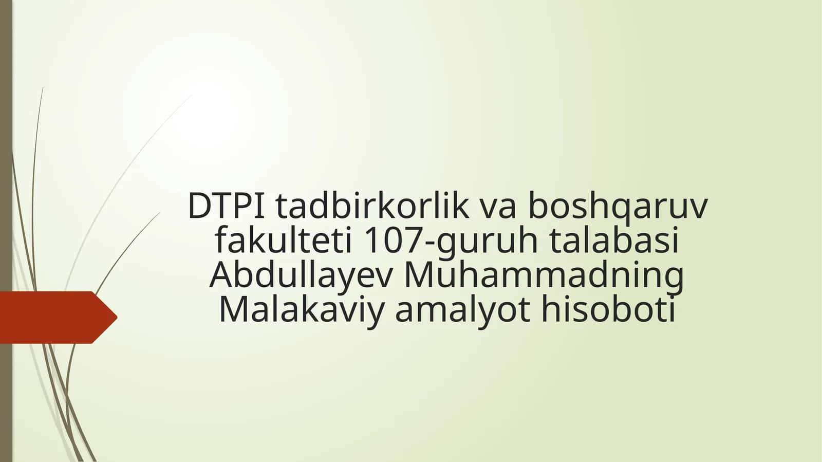 Malakaviy amaliyotga bag’ishlangan konferensiyada ishtirok etdim