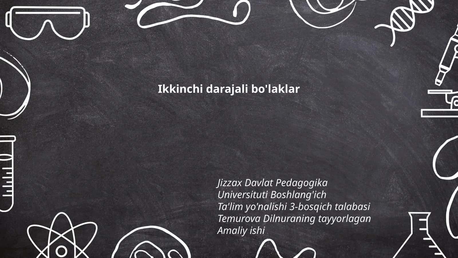 Ikkinchi darajali bo'laklar