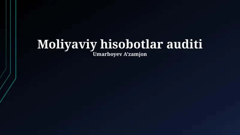 Moliyaviy hisobotlar auditi