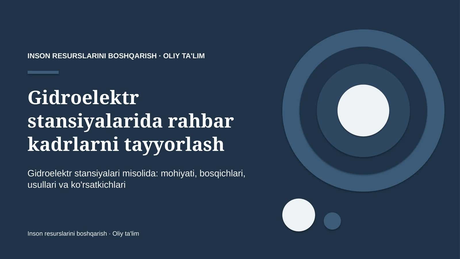 gidroelektr stansiyalarida rahbar kadrlarni tayyorlash 3603