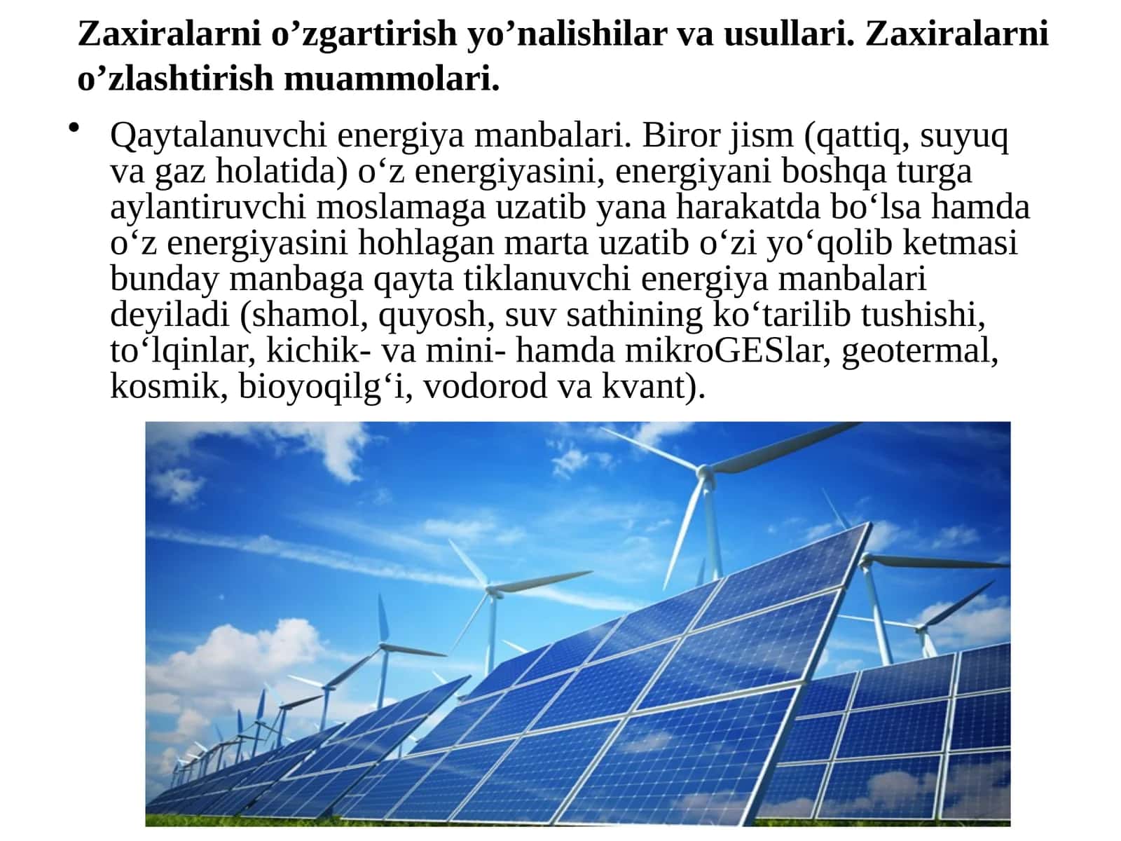 Qaytalanuvchi energiya manbalari