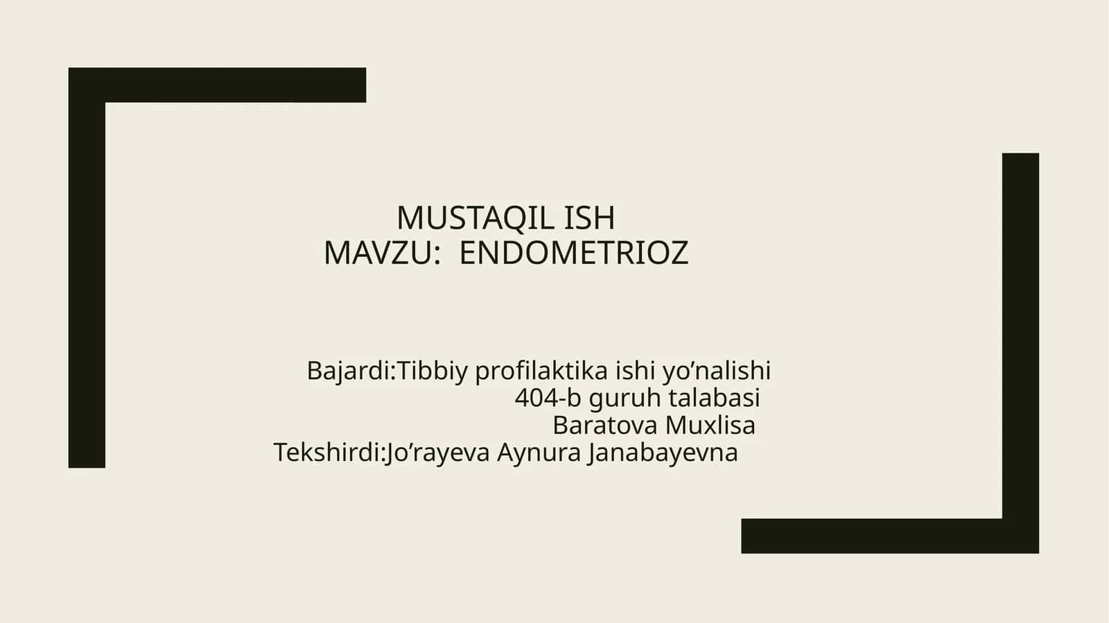 ENDOMETRIOZ