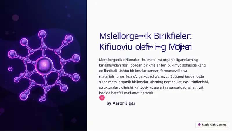Metallorganik Birikmalar