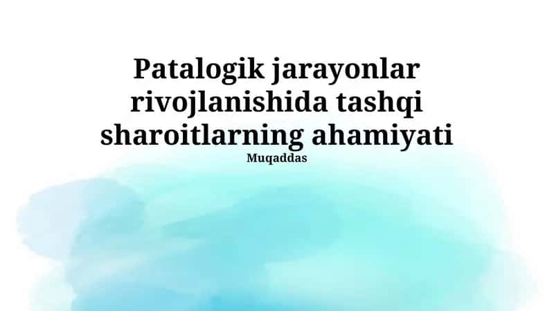 Genetik moyillik va tashqi omillar o'zaro ta'siri