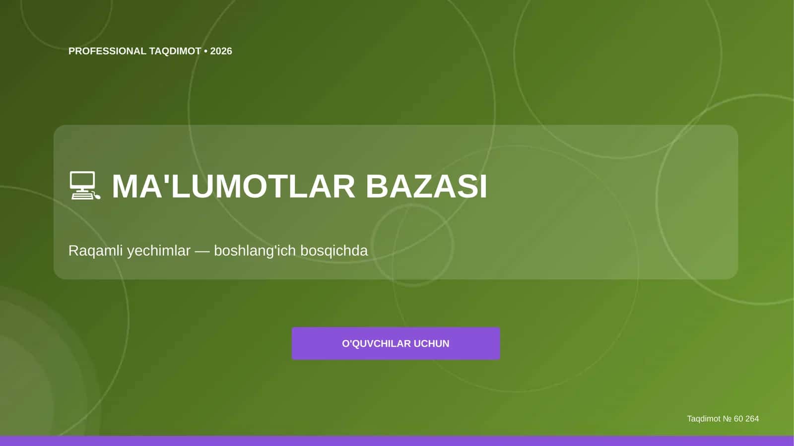 PROFESSIONAL TAQDIMOT • 2026