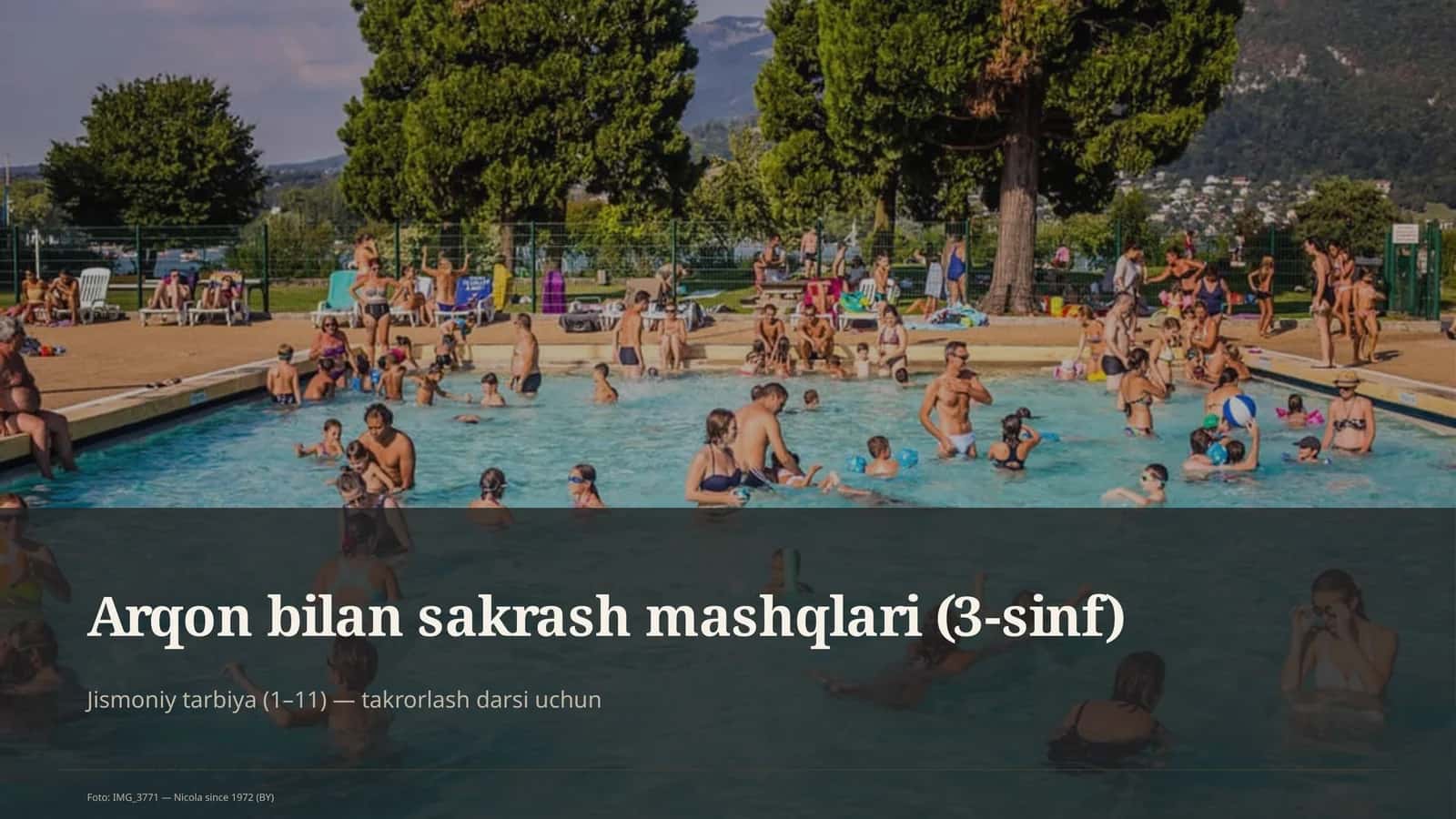 Arqon bilan sakrash mashqlari (3-sinf)