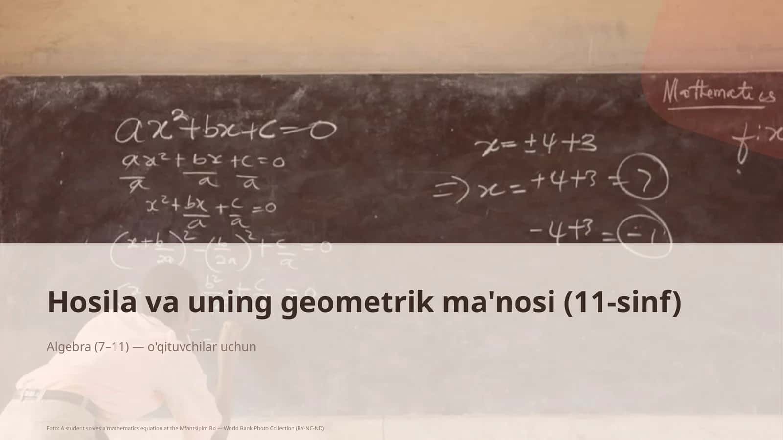 Hosila va uning geometrik ma'nosi (11-sinf)