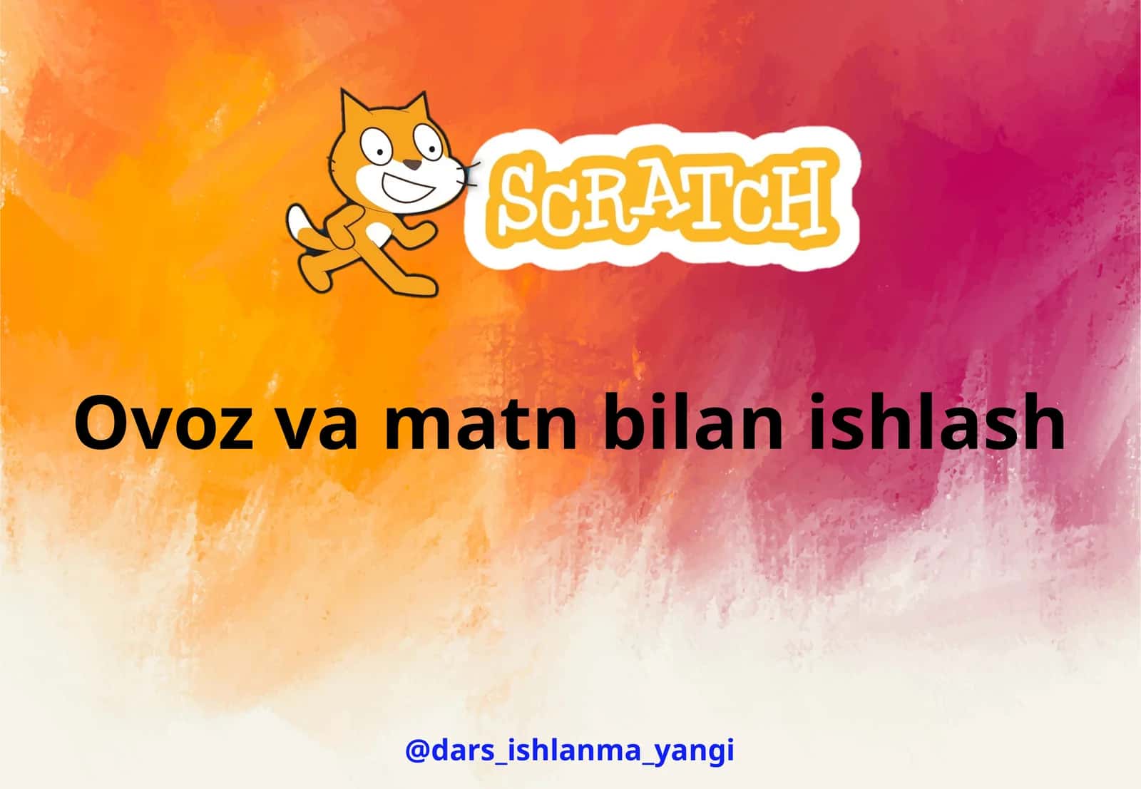 Ovoz va matn bilan ishlash