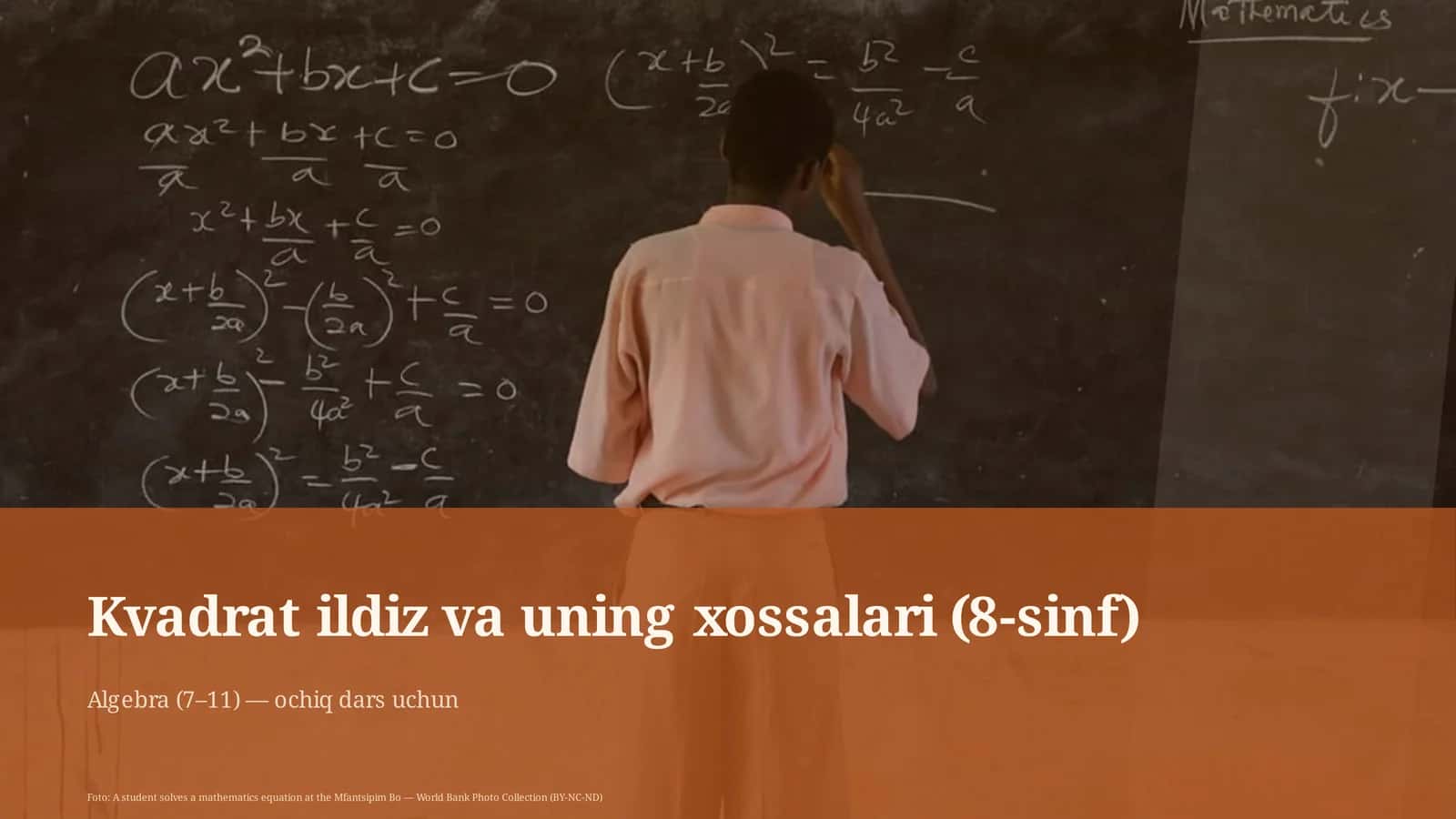 Kvadrat ildiz va uning xossalari (8-sinf)