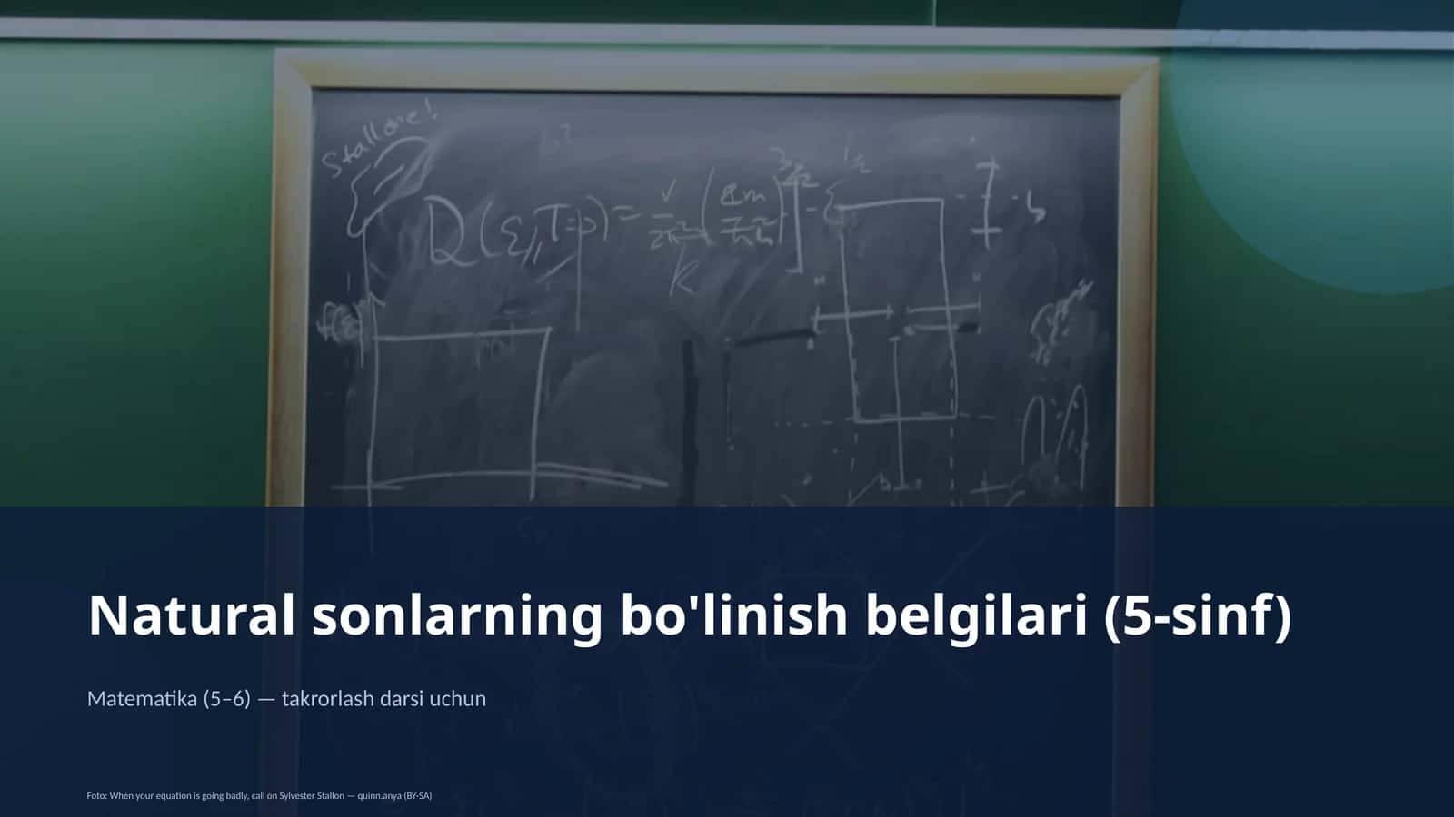 Natural sonlarning bo'linish belgilari (5-sinf)