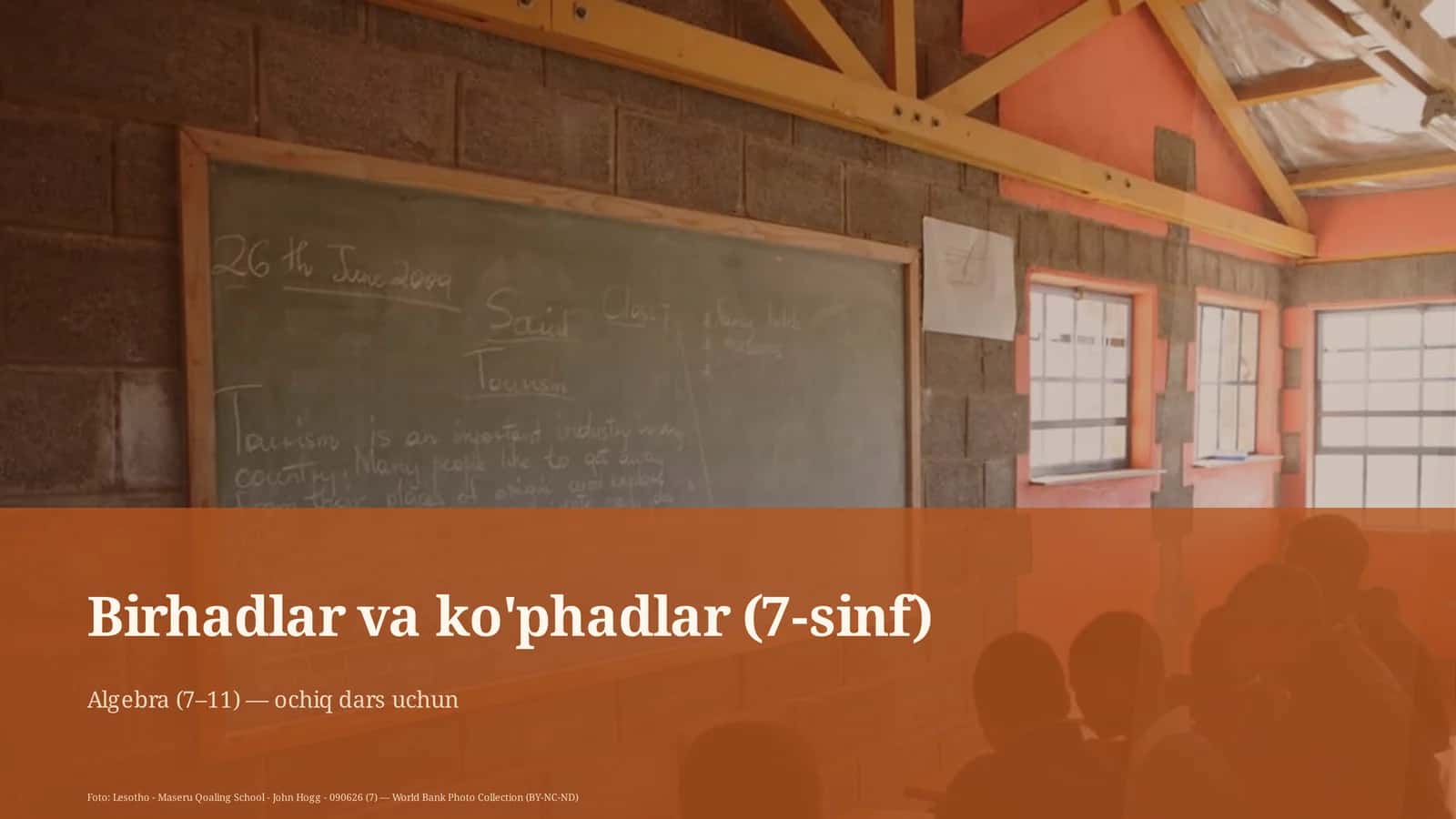 Algebra (7–11) — ochiq dars uchun