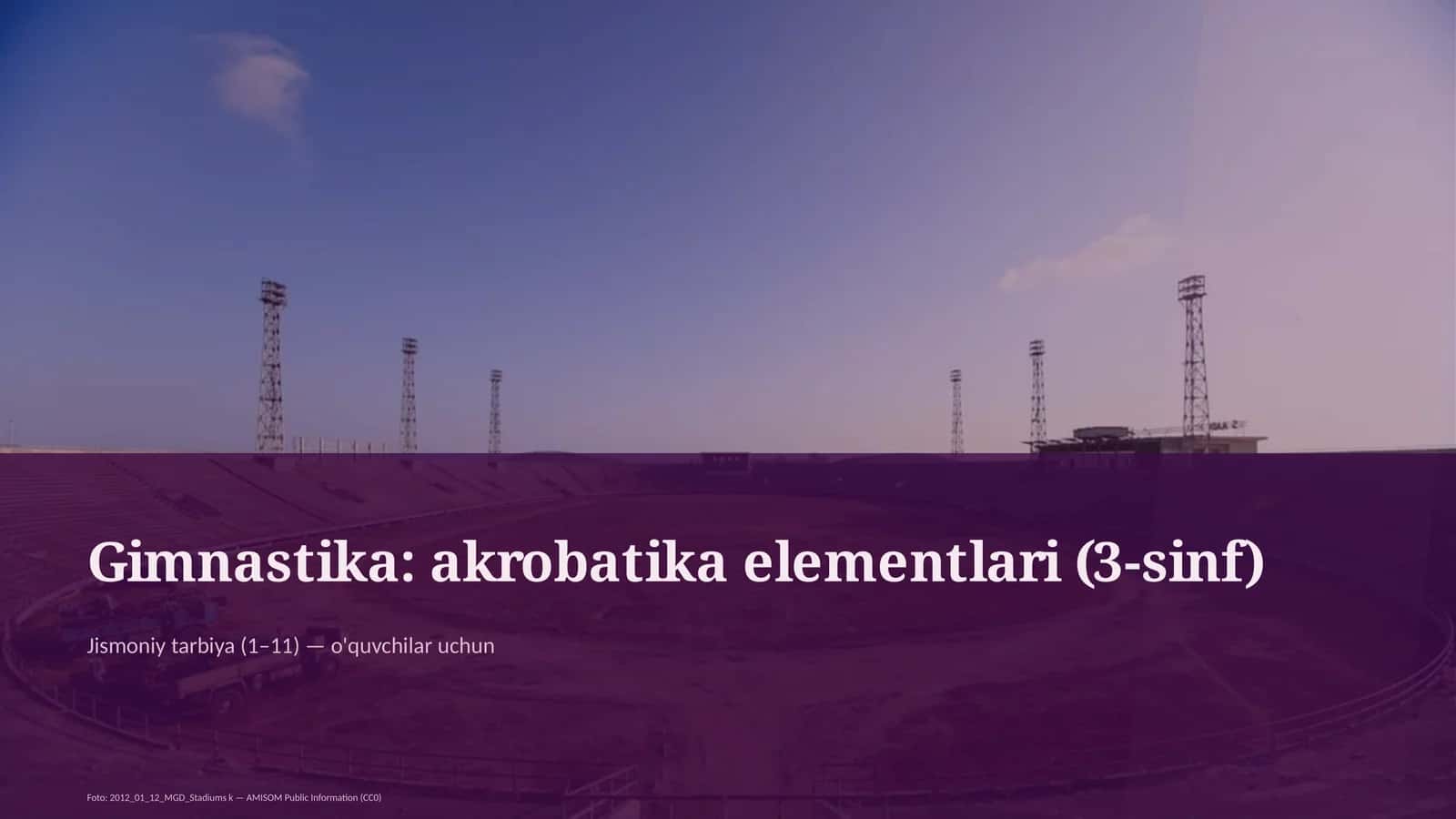 Gimnastika: akrobatika elementlari (3-sinf)