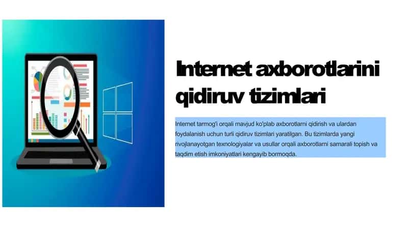 Internet axborotlarini qidiruv tizimlari