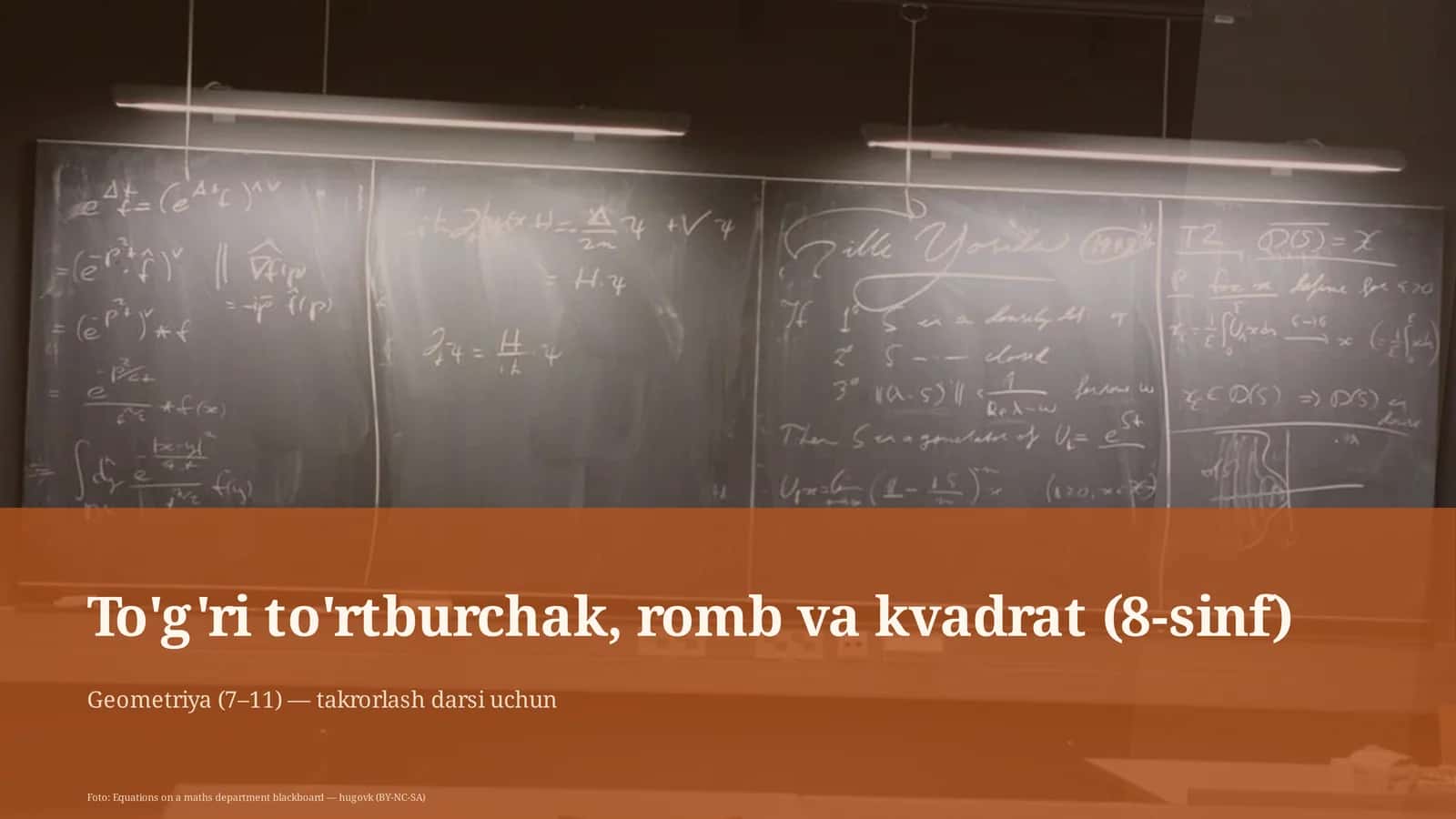 To'g'ri to'rtburchak, romb va kvadrat (8-sinf)