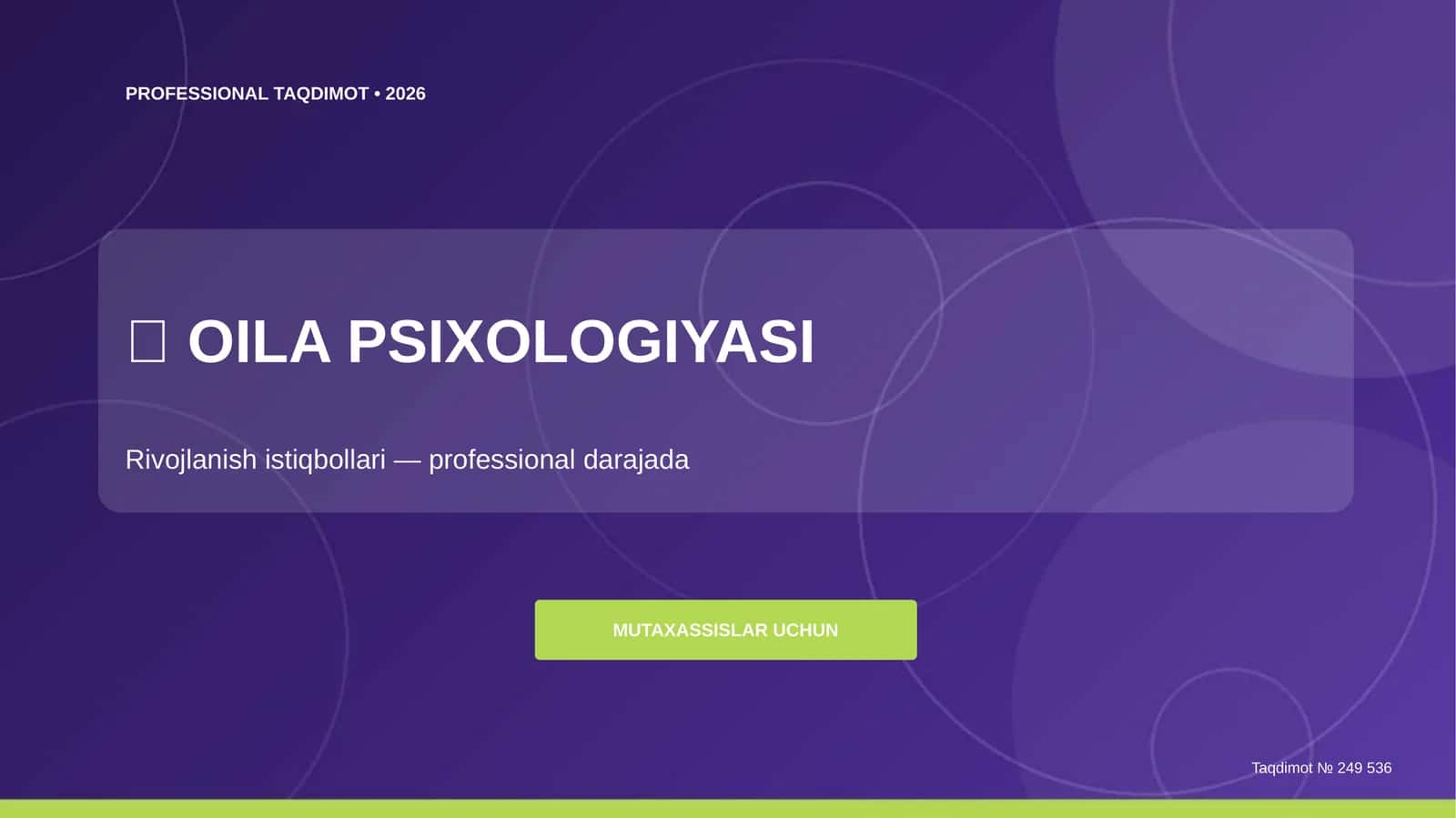 OILA PSIXOLOGIYASI