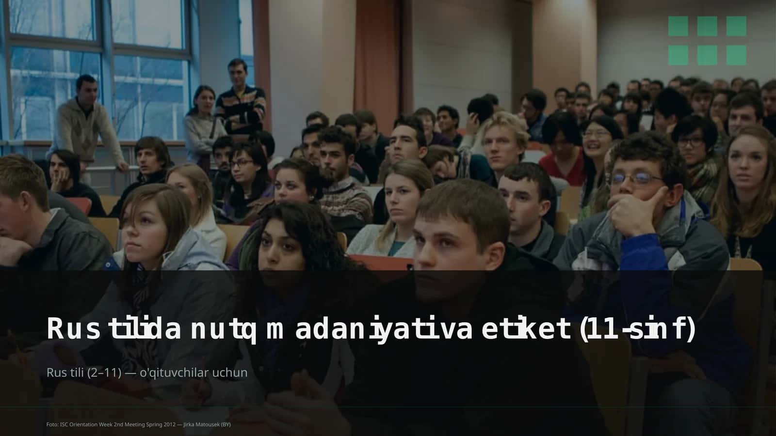 Rus tilida nutq madaniyati va etiket (11-sinf)